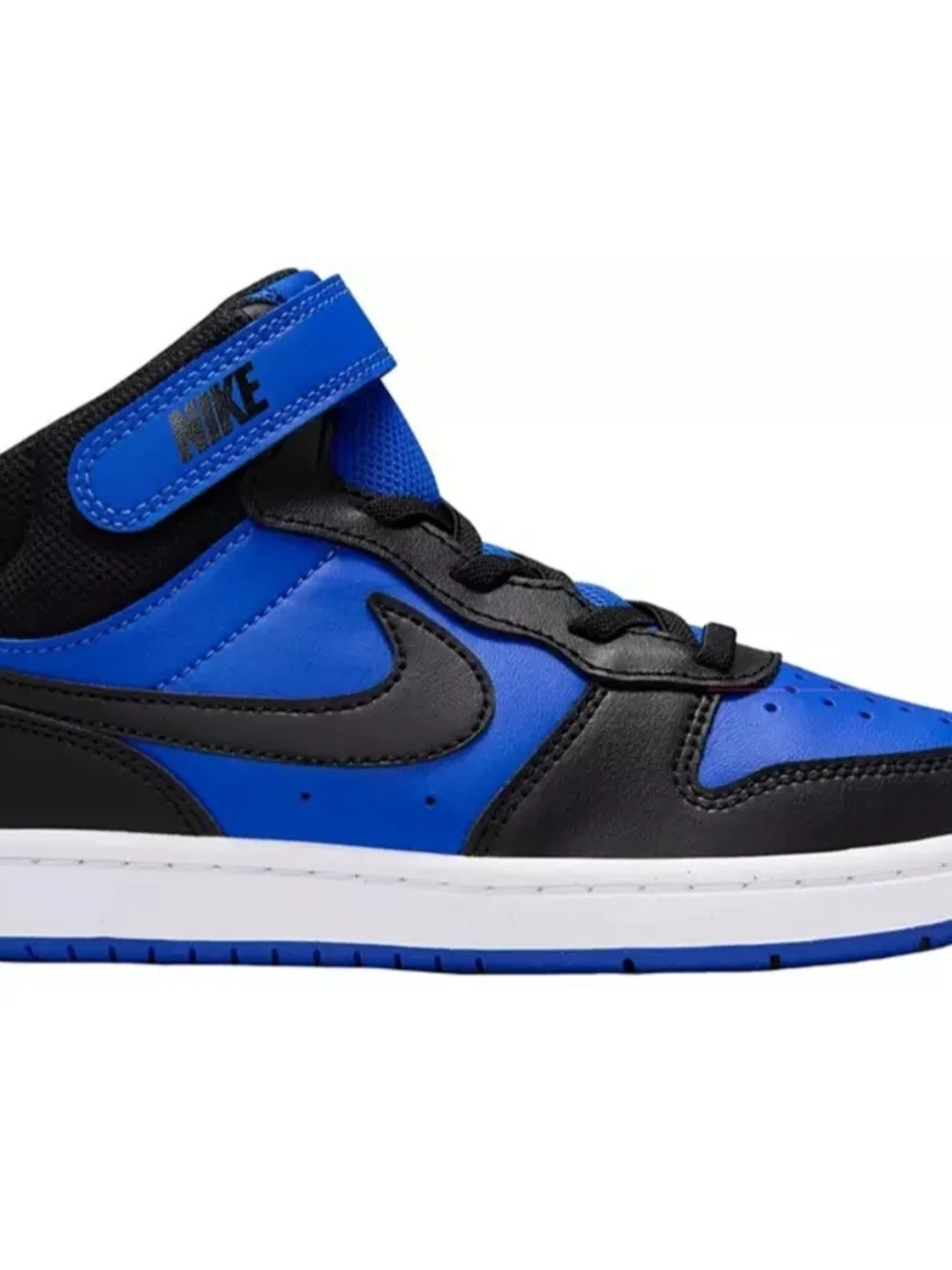 Nike Kids Royal Blue and Black High-Top Sneaker with Velcro Strap